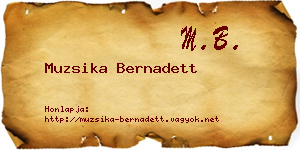Muzsika Bernadett névjegykártya